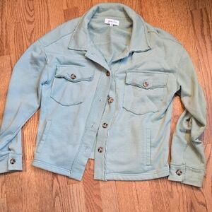 Grace & Lace Soft Blue Knit Top